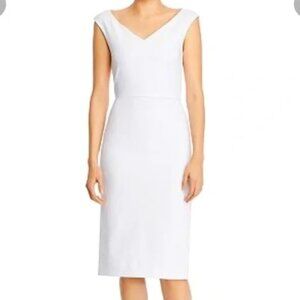 NWT Alice + Olivia White Sheath Dress Size 6